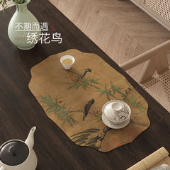 新中国式禅意吸水速乾茶マットテーブルマットカップマット珪藻泥水マット茶席マット断熱マット