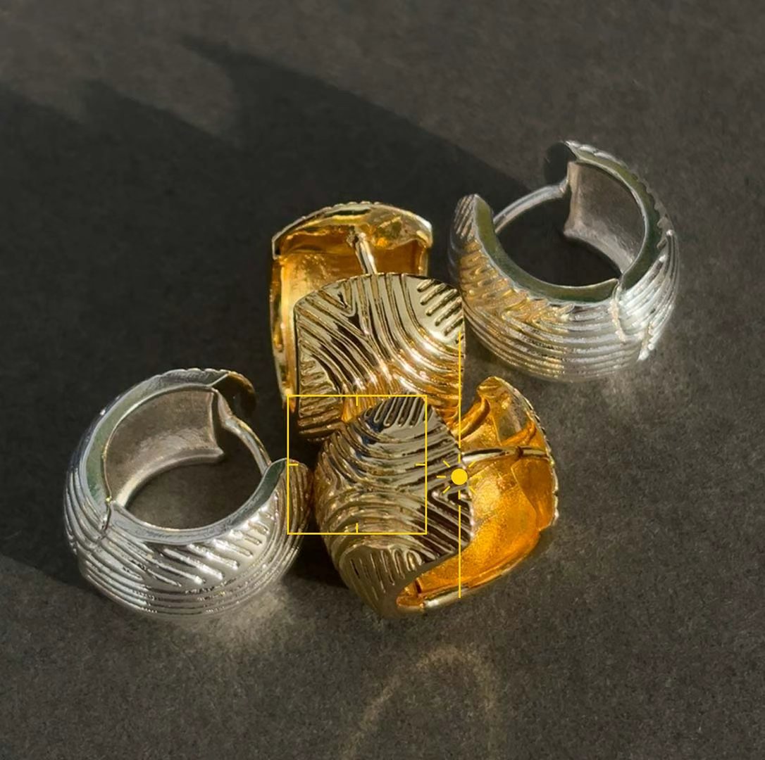 301欧美简约个性时尚百搭贝壳纹路胖胖圆形耳扣上班人的通勤w8-5