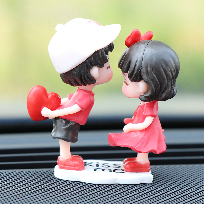 Cute Cartoon Personality Colorful Balloon Couple Car Ornaments Women's Light Luxury Car Interior Decoration
