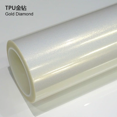 Auto Color Change Film Wrap Car Protective Film Coating - tpu-gold-diamond-1524mx15m