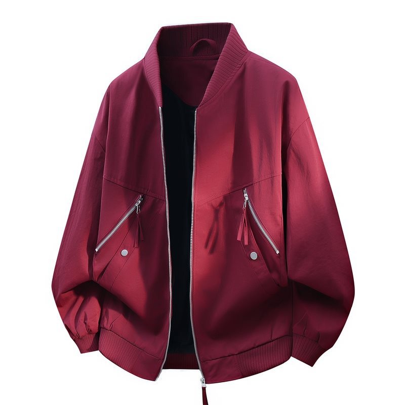 American High Street Style Cool Bomber Jacket for Men, Autumn and Winter Trendy Casual Baseball Jacket