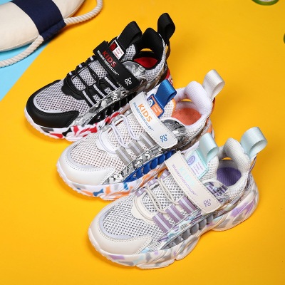 bkg儿童运动网面鞋男童镂空洞洞夏季透气女童鞋中童鞋子新款单网