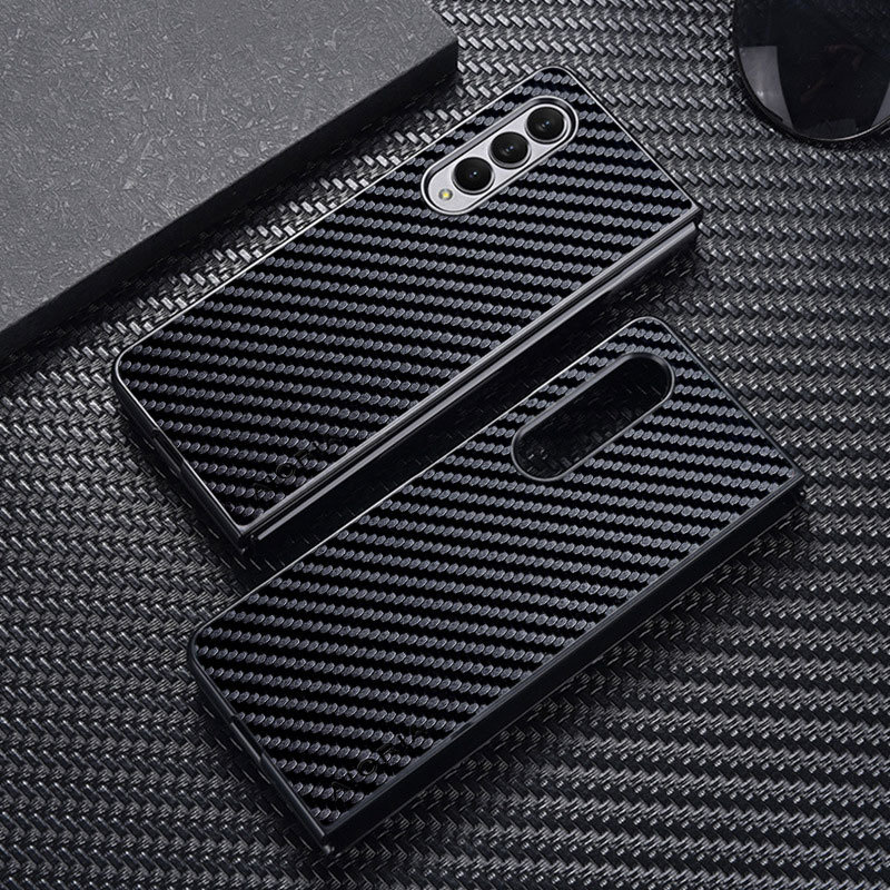Suitable for [Samsung] Galaxy Z Fold 4 mobile phone protective case carbon fiber woven pattern mobile phone case