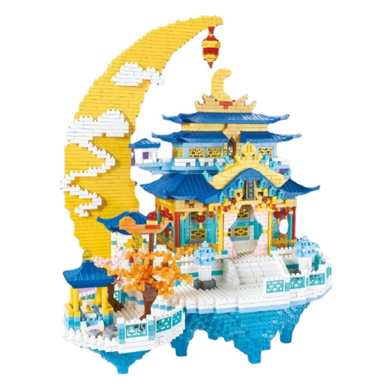 YZ Weili partículas de diamante en miniatura montaje de bloques de construcción de juguete 116 080 Guanghan Palacio pequeña luna palacio regalo de moda