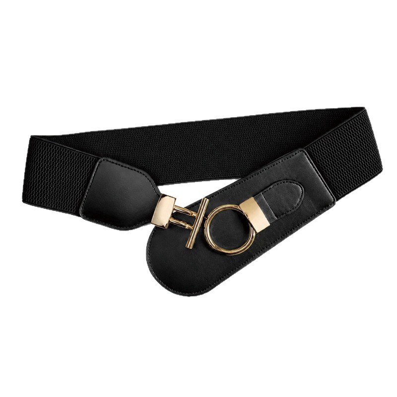 Cinturón Ancho Elástico para Mujer de Piel de Imitación Decorativo image 6