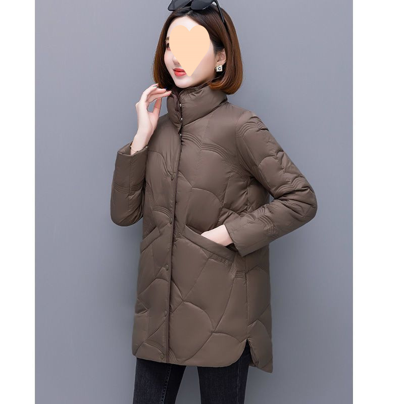 Mid-length Down Jacket Women's Small Winter New 2025 Korean Style Elegant Age-reducing Casual Autumn and Winter Lightweight Jacket