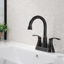 厂家直销4寸跨境款双手柄锌合金面盆水龙头和浴室水龙头卫生间