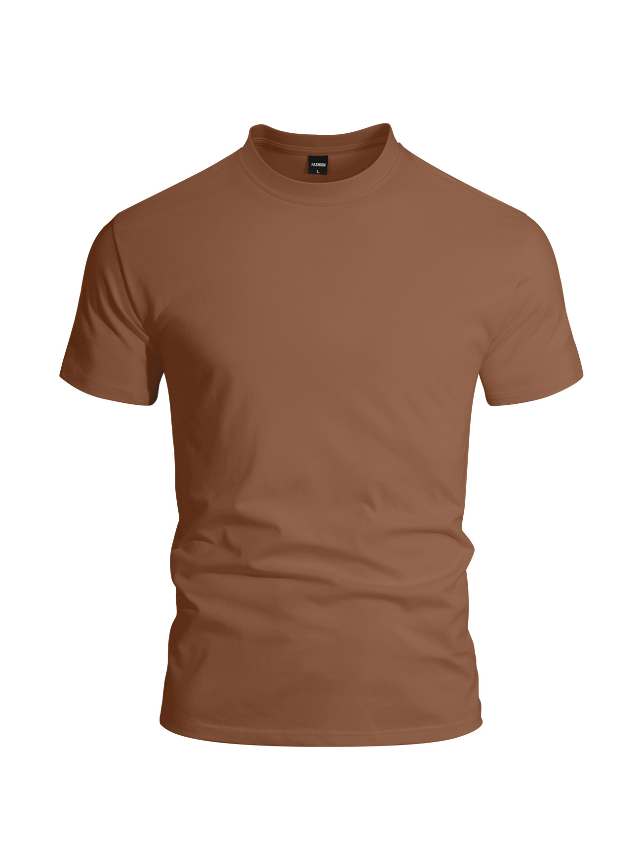 Estación independiente transfronteriza Europa y Estados Unidos hombre marca de moda tela de sudor de color sólido Henry cuello grande camiseta deportiva de manga corta de comercio exterior