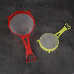 New filter screen plastic handheld cup flour sieve household mesh screen kitchen baking