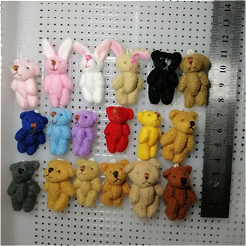 小号毛绒玩具小礼物迷你关节熊裸熊泰迪熊配件DIY服装饰品批发