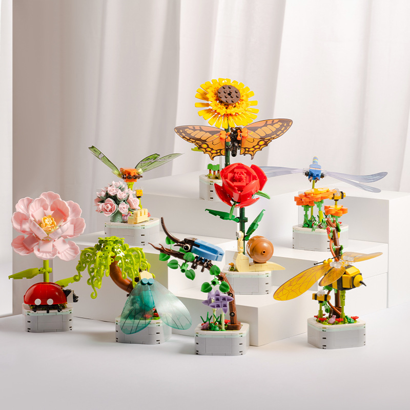Compatible con insectos, alta vida marina, flores, plantas, bloques de construcción, plantas en maceta, puzzle, juguetes, joyas, adornos