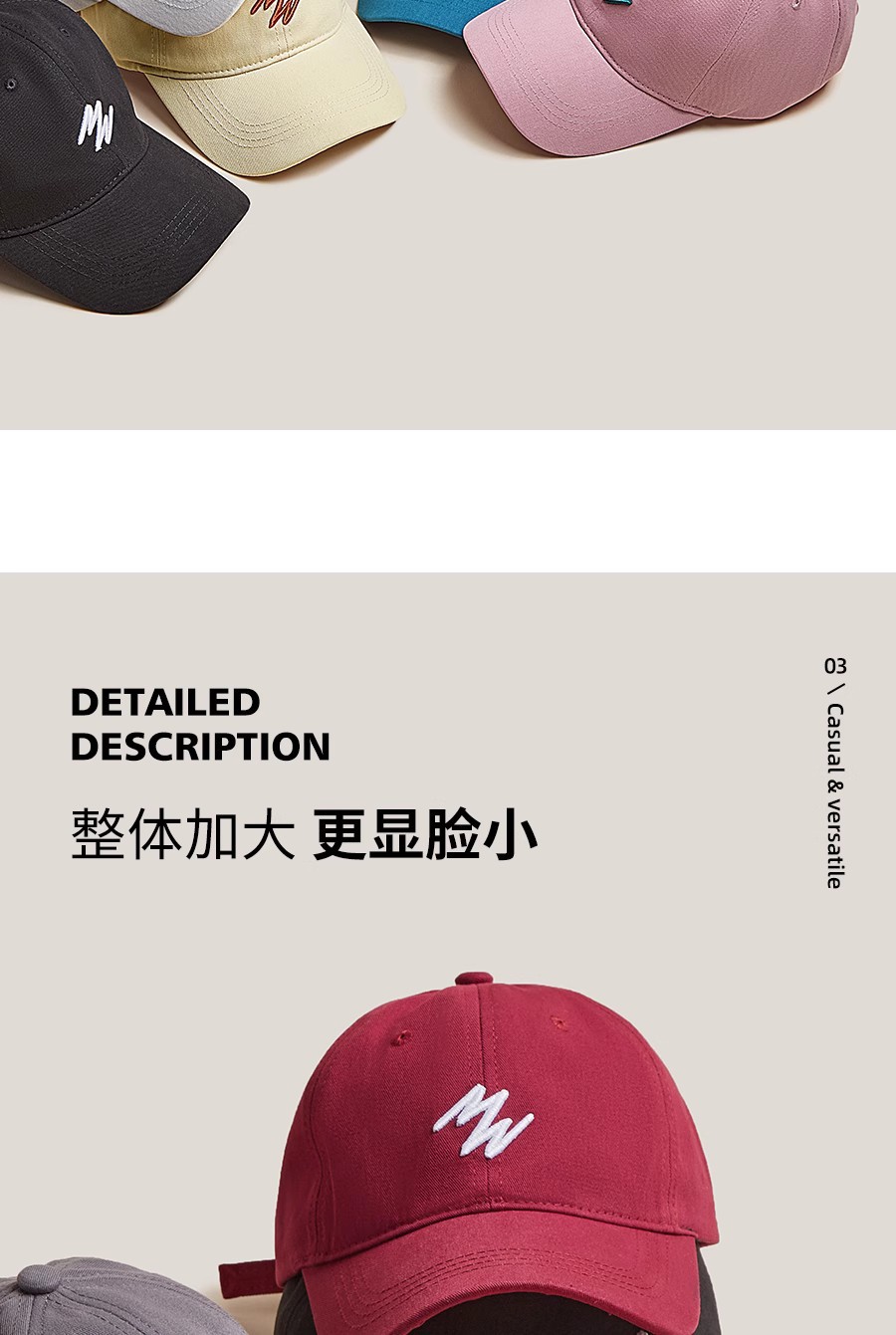 Baseballkappe Damen Sommer Neuware Hartschirm übergroße Kopfweite verstellbar Sonnenschutz Freizeit vielseitig kombinierbar UV-Schutz Schirmmütze