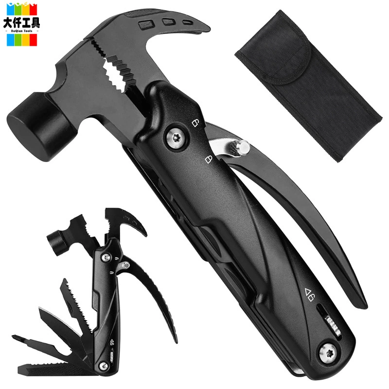 Мини-многофункциональный молоток с когтями открытый портативный инструмент плоскогубцы для ножей многоцелевой складной нож пила для ногтей молоток прямые продажи с фабрики