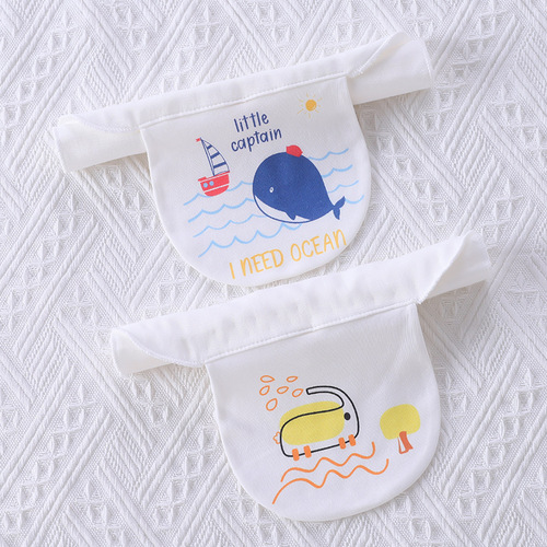 Two packs of children's sweat-absorbent towels, 6-layer baby pure cotton gauze towel, kindergarten sweat towel, baby pad sling