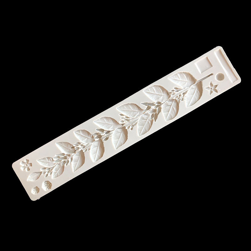 Hoja de La Flor de escalada vid planta tallo hoja flor molino de viento Jazmín molde de silicona DIY pastel Garland decoración del borde