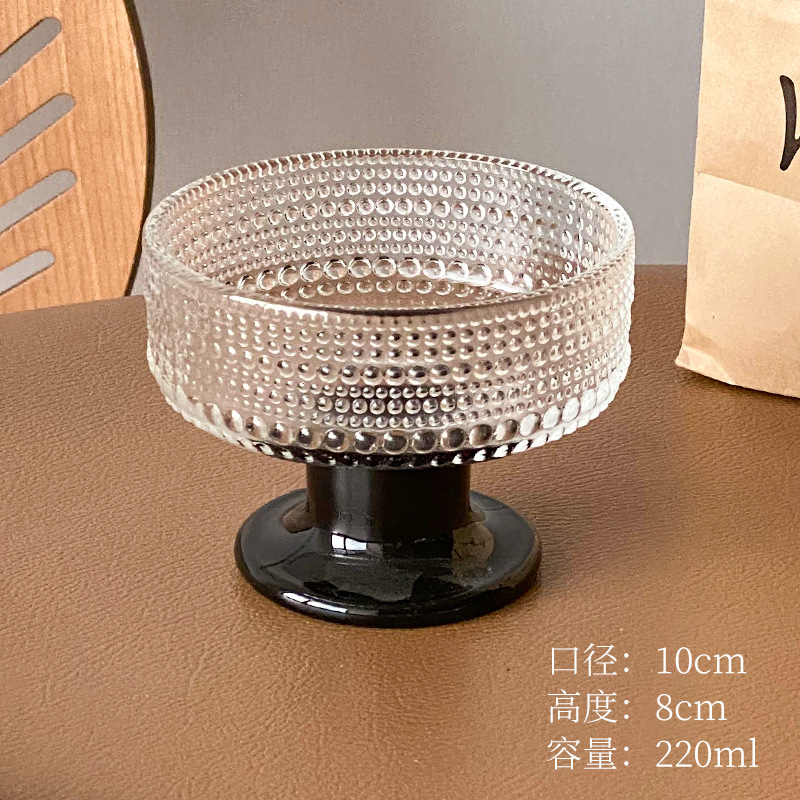 奶昔高颜值雪糕冰淇淋杯玻璃风甜品碗碗布丁酸奶高脚慕斯杯球|undefined