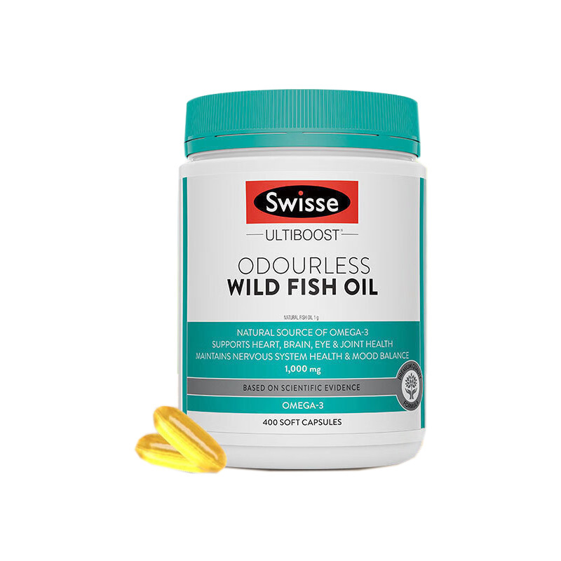 オーストラリア産スイス深海魚油 天然野生魚油 DHA 400カプセル 1000mg 合版|undefined