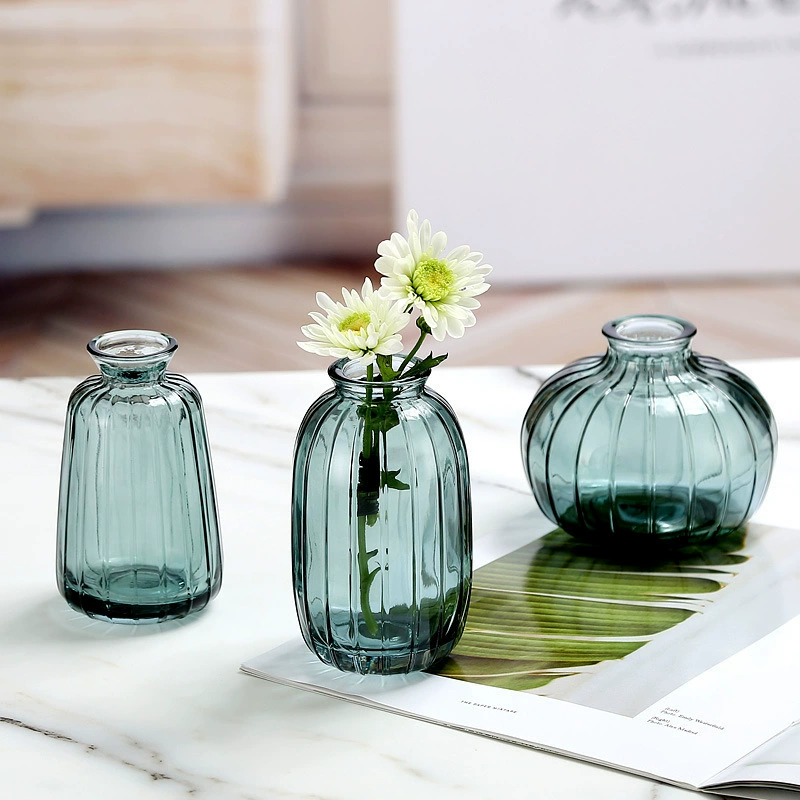Набор из трех частей небольшой рельеф минималистский INS маленькая ваза мини-цветочный аппарат прозрачная цветочная композиция отеля