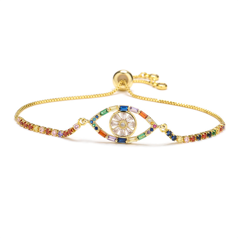 Fashion Eye Copper Bracelets Plating Zircon Copper Bracelets