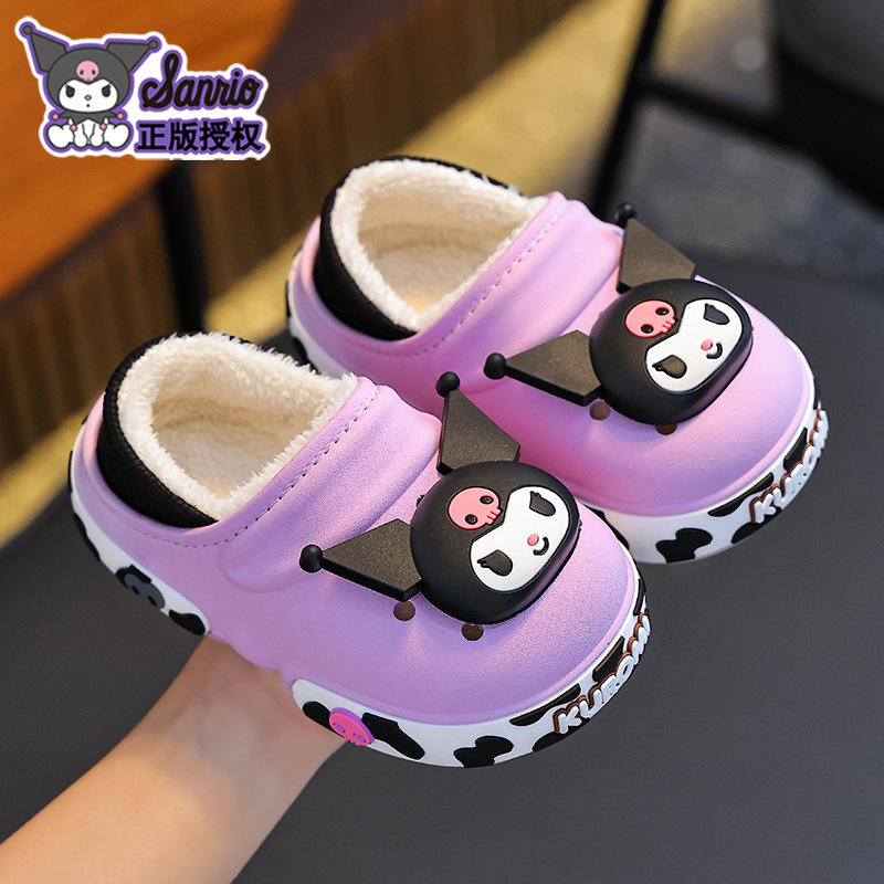 2025 nuevo Sanliou invierno bolsas de niños zapatos de tacones de algodón para niños y niñas calentamiento de lana Kullomi zapatillas de algodón bebé