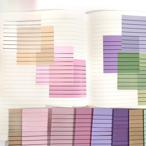 Pink Gradient Series Transparent Sticky Notes Horizontal Strip Waterproof Memo Paper Student Office Supplies 