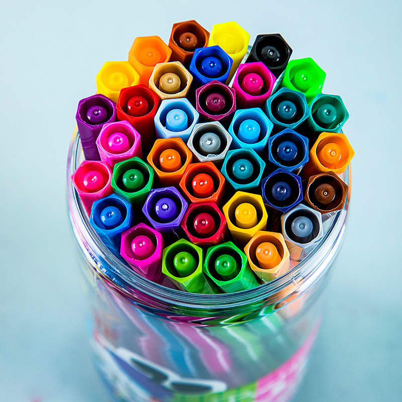 980 pluma de color lavable cabeza suave cepillo de color pintura de los niños pluma de color pintura traje suministros de arte al por mayor