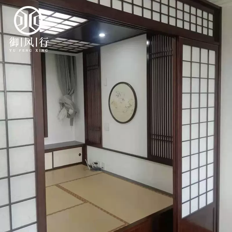 日式推拉格子门移门和室门料理店隔断门榻榻米木门采耳店全屋一体