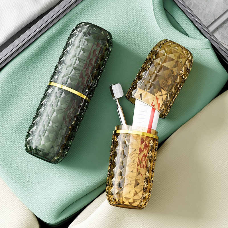 Patrón de diamante taza de viaje taza de lavado cepillo de dientes estudiante pareja viaje de negocios pasta de dientes cepillo de dientes taza de lavado traje de almacenamiento