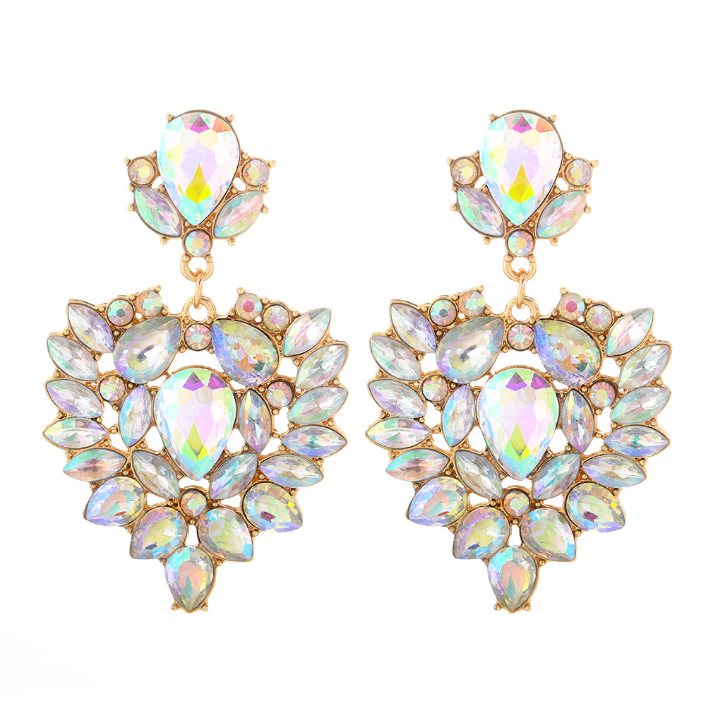 fashion color diamond geometric alloy earringspicture5