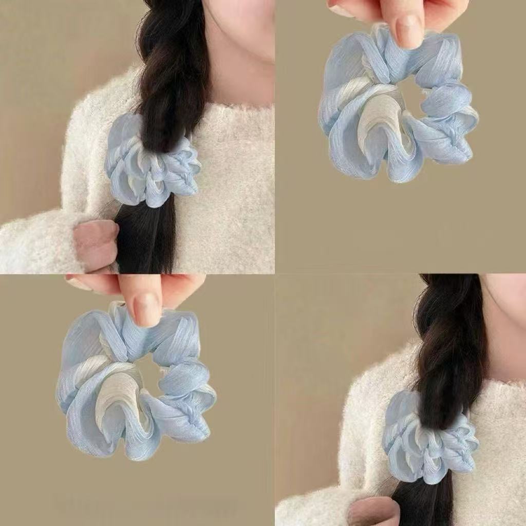 6071 Doble color Gradiente hilo anillo para el cabello - azul