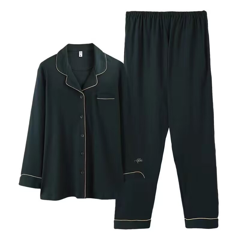 Pijamas de primavera y otoño de gran tamaño de mangas largas para vestir en Corea del Sur lindo traje de invierno