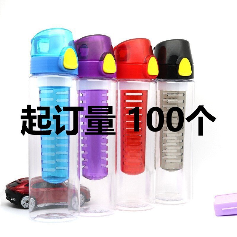 In Stock! Fruit Cup Outdoor Sports Water Bottle Beverage Coffee Cup Creative Lemon Cup Plastic Cup