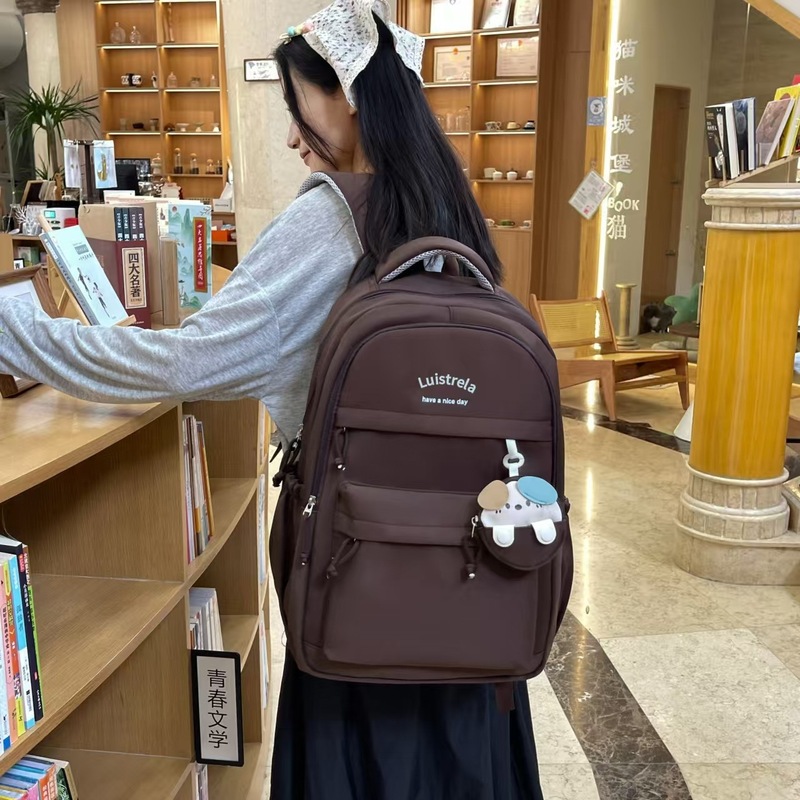 日系书包女学院风大容量甜美可爱背包清纯初高中学生多隔层双肩包|undefined