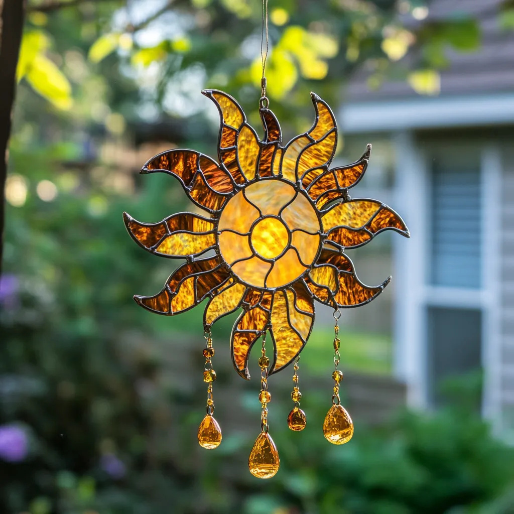 Nuevos productos transfronterizos de acrílico sol colgante decoración balcón ventana colgante regalo del día de la madre