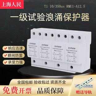 Shanghai People's T1 Test First-Level Surge Protector Surge Switch Lightning Arrester 10/350Us Power Supply Lightning Protector