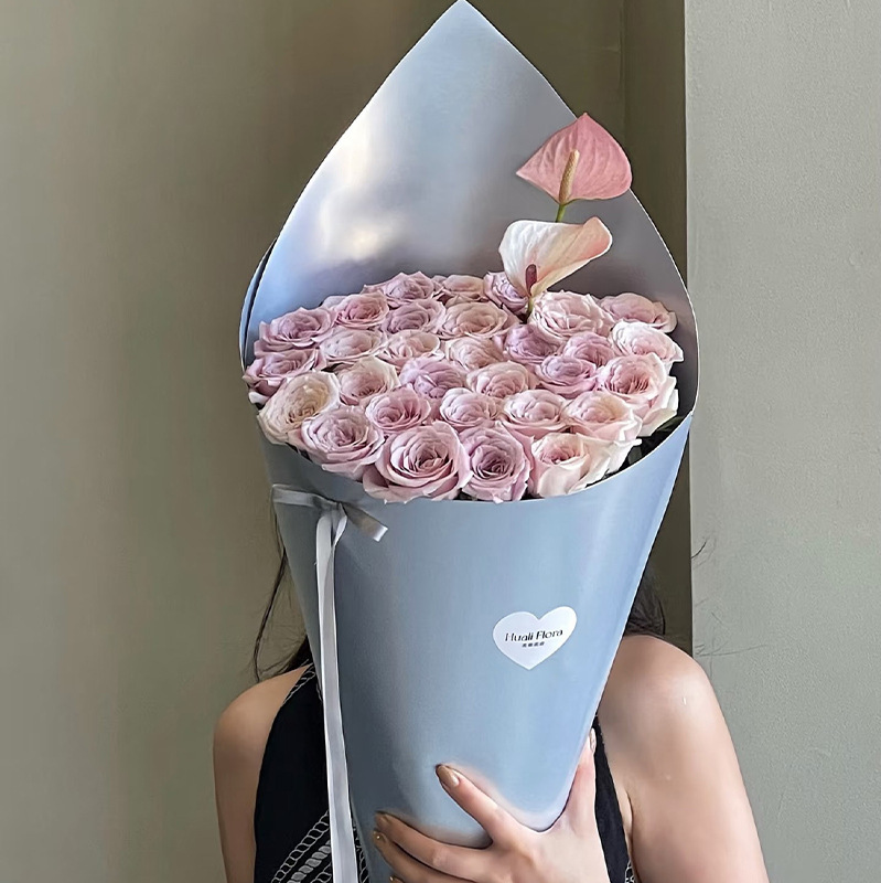 高级感纯色加厚加硬鲜花花束包花纸海报纸花艺包装纸批发|undefined