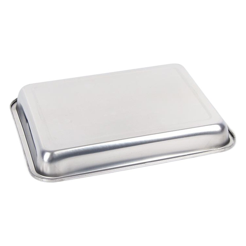 Venta al por mayor placa cuadrada de acero inoxidable engrosada rectangular bandeja de pescado a la parrilla Placa de barbacoa comercial cantina de hotel Placa de vapor plato de cena