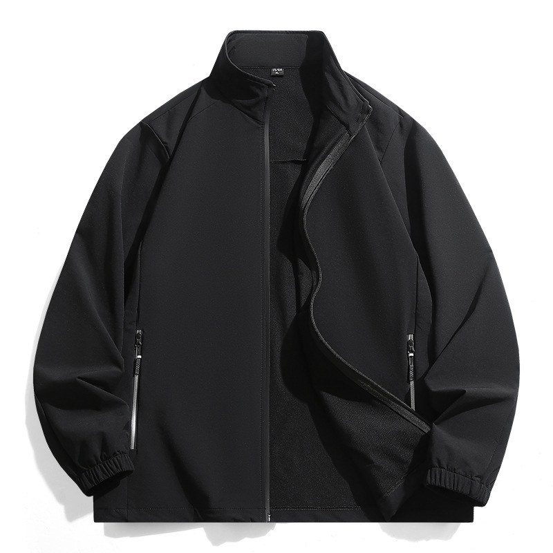 2024 New Soft Shell Mountaineering Nis Hoodless Collar Jacket Men's Spring and Autumn Fashion Brand Outdoor Slim Jacket