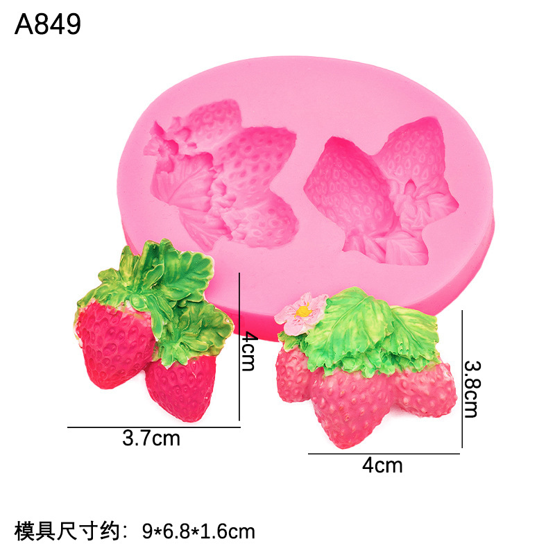 Fresa molde de silicona líquida pastel DIY decoración herramienta para hornear chocolate fondant Decoración