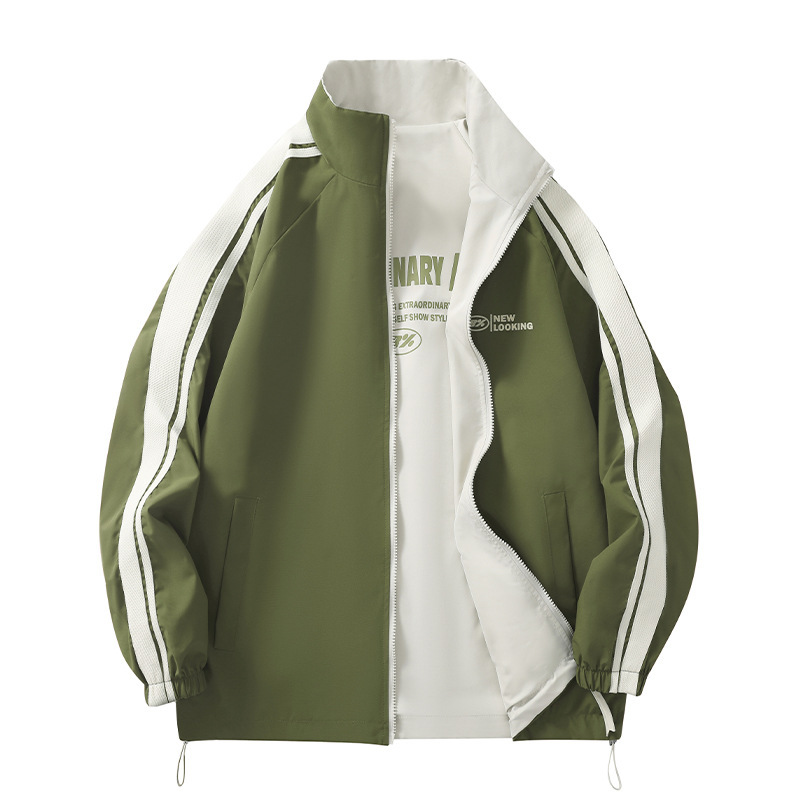 Factory Direct Sale [Reversible] 2025 Spring and Autumn New Reversible Jacket Men's Loose Trendy Korean Version Two-Sided