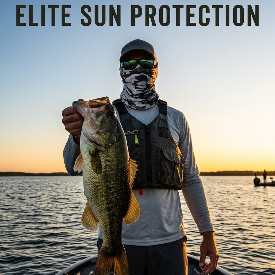 Sun Protection Mask for Cycling, Men's Neck Gaiter, Ice Silk Thin Face Scarf, Summer Neck Wrap, Uv Protection, Sunshade for Fishing