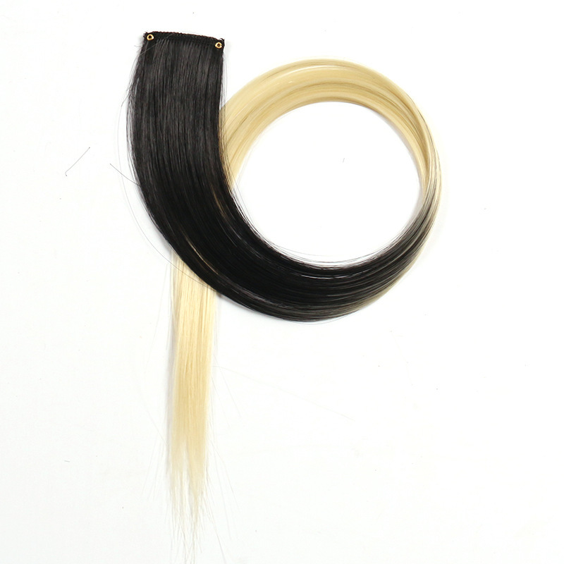 Perucas de color teñido bicolor tricolor orejas teñido una pieza de teñido extensión de cabello fábrica de pelucas en stock al por mayor