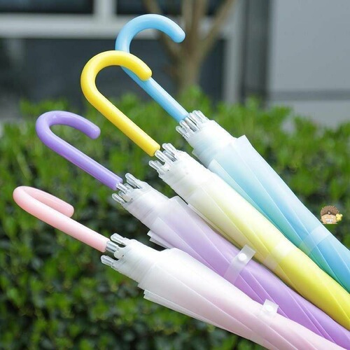 Internet celebrity long-handled umbrella creative dance cute transparent umbrella primary school student gift advertising umbrella custom logo gradient umbrella