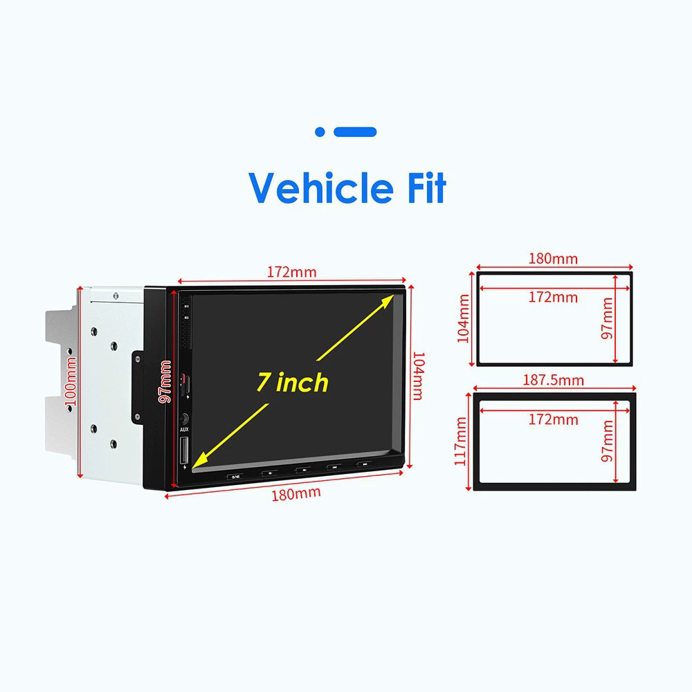 Cross -border 7 -inch general machine Android smart car large -screen navigation GPS player reversing image all -in -one