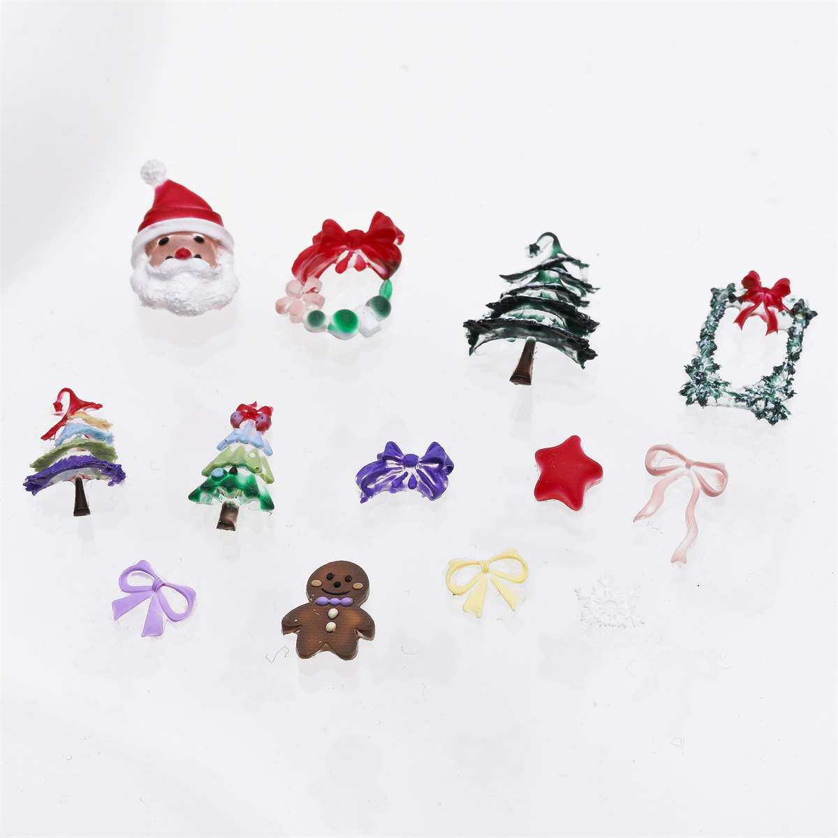 Red de celebridades Navidad manicura molde de silicona 3D tallado tridimensional árbol de navidad epoxi uñas joyas abrasivas