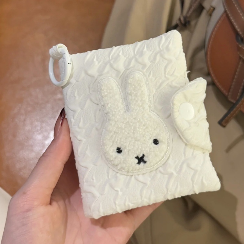 Cartera de tarjeta Miffy 3 en 1 Conejo Miffy Estuche para llaves Estuche para documentos de almacenamiento Multifunción portátil