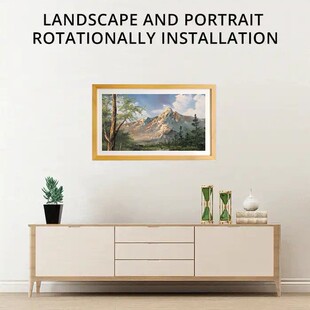 32/43/49/ 55inch Log Wood Picture Frame Lcd Advertising Player Monitor