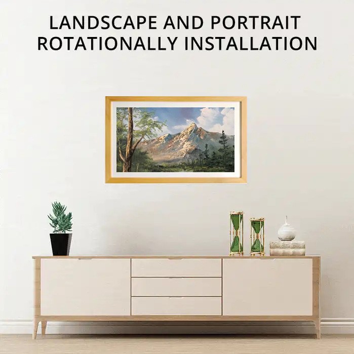 32/43/49/55寸原木木质画框液晶广告机显示器