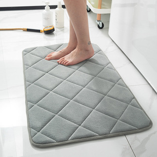 Cross-Border Carpet Door Mat Home Bathroom Slow Rebound Non-Slip Kitchen Toilet Sponge Absorbent Floor Mat