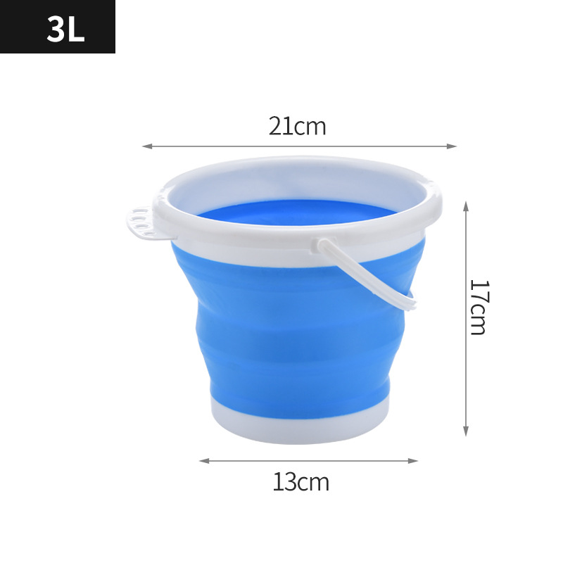 Cubo plegable Cubo de limpieza portátil de limpieza de elevación de agua de almacenamiento de plástico para el hogar limpieza 3L5 L 10L pesca lavado de coches